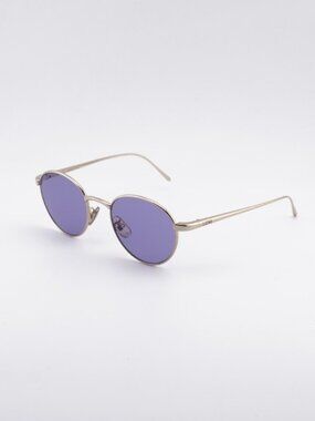 Loewe LW40152U 32Y Sunglasses Gold Square Frame, Purple Lenses
